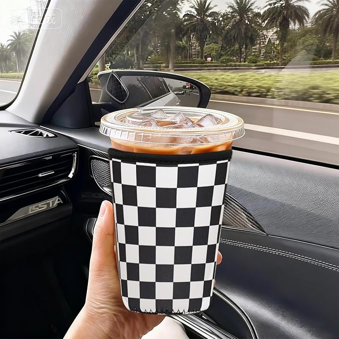 Reusable Insulated Neoprene Iced Coffee Cup Sleeve, Durable Drink Sleeve - Image 2