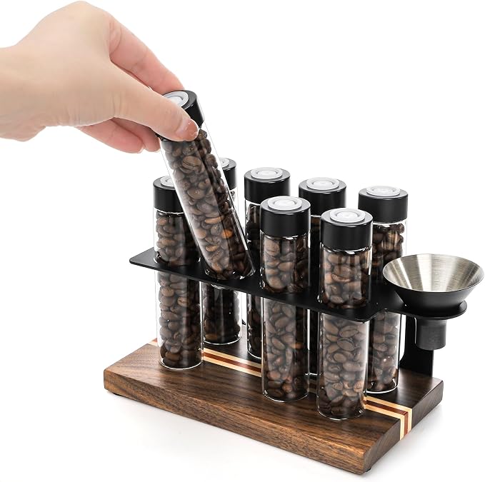 AVLA 8 Pack 2 OZ Coffee Bean Cellar Tubes, Single Dose Coffee Beans Storage - Image 3