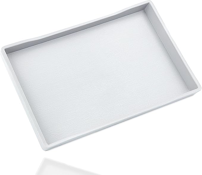 White Serving Tray, Hard Plastic Tray | by VCREATC-VCREATEFORCUSTOMER