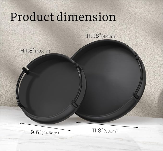 Fibogollo Bamboo Set of 2 Serving Tray - Image 4