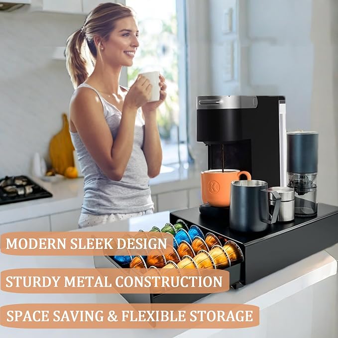 Coffee Pod Holder Drawer for Nespresso Vertuo Line Capsule | For k cup - Image 3