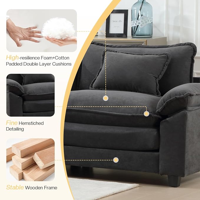 Sectional Sofa, Modular Cloud Couch - Image 2