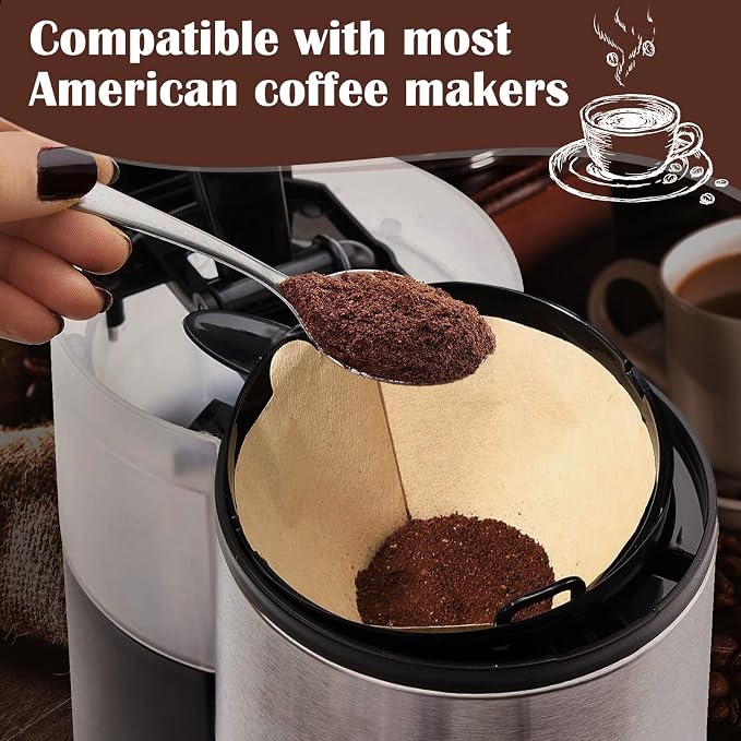 100 Count #4 Cone Coffee Filters 8-12 Cup, Natural Coffee Filters 4 Cone Paper - Image 3