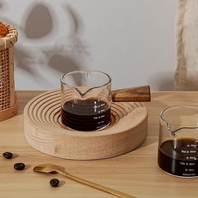 Koythin 2-Piece Espresso Shot Cups Set, Minimalist Glass Measuring Cup - Image 4