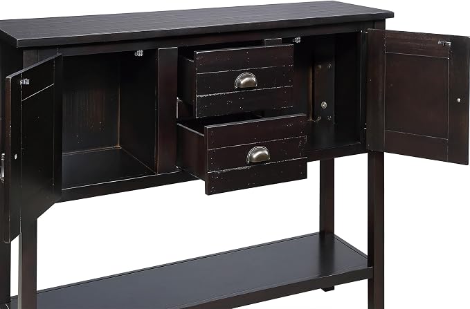 LKTART Farmhouse Sideboard Buffet Cabinet, Solid Wood Sideboard - Image 5
