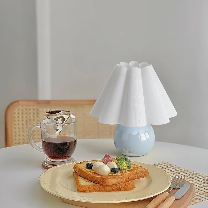 Light Blue Small Touch Control Table Lamp - Image 4