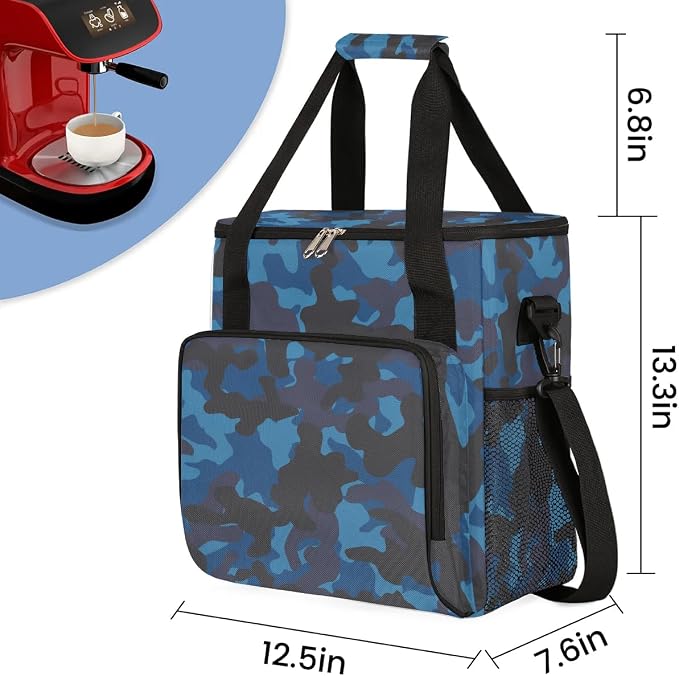 Camouflage Basket Coffee Maker Carring Bag Travel Carrying Storage Tote Bag - Image 2