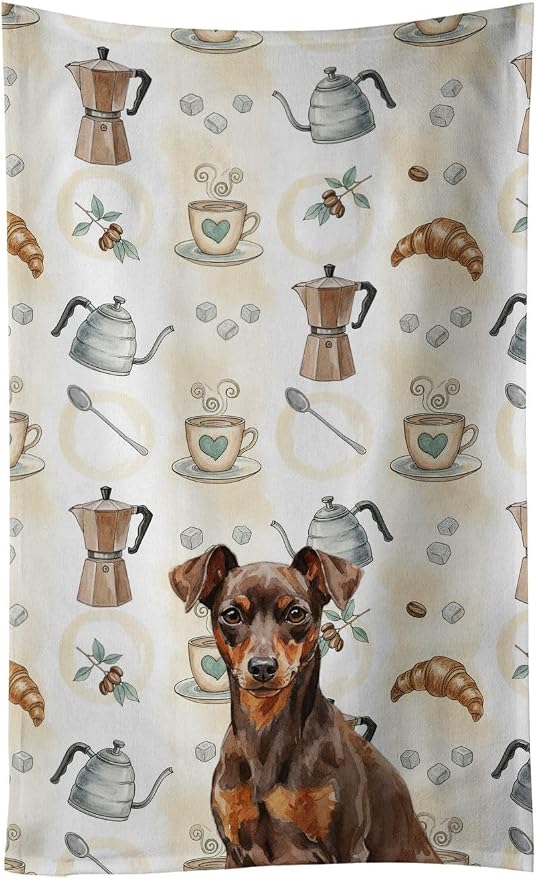 Caroline's Treasures Chocolate and Rust Miniature Pinscher Min Pin Coffee Bar by CarolinesTreasures
