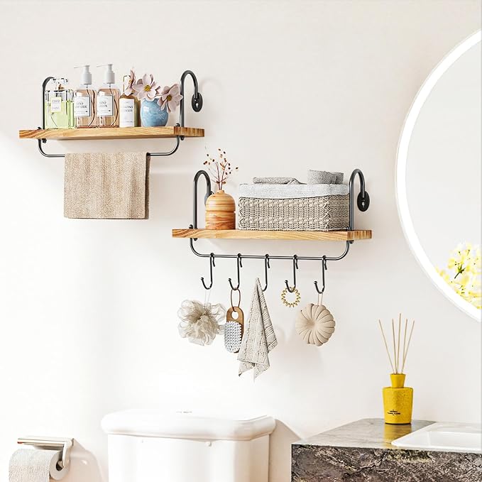 Olakee Floating Wall Shelves for Kitchen Bathroom Coffee Nook - Image 9
