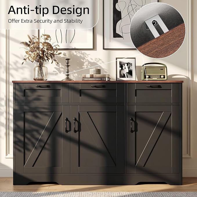 42" Farmhouse Buffet Cabinet - Image 4