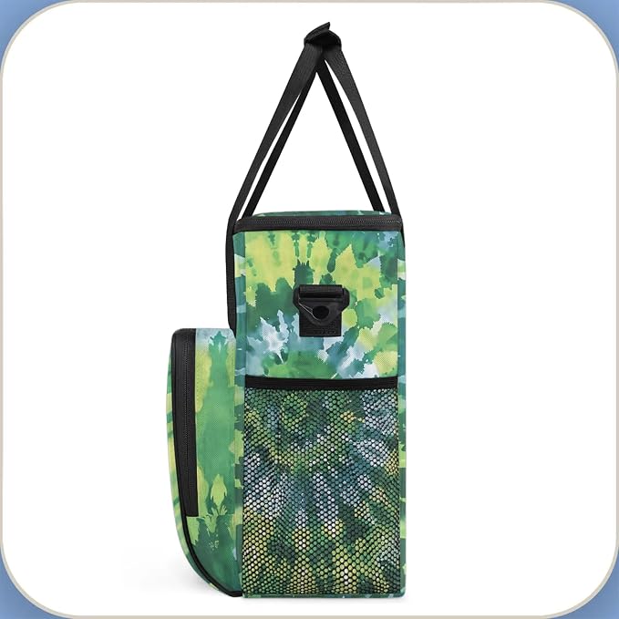 Tie Dye Green Coffee Maker Carring Bag, Large Insulated Storage Organizer Case - Image 4