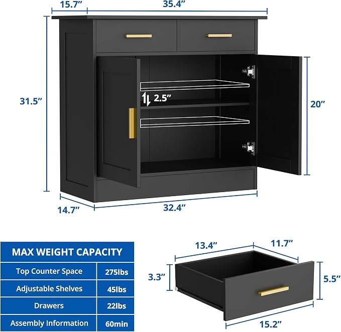 Buffet Cabinet with Storage - Image 3