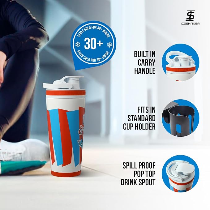 Ice Shaker Insulated Stainless Steel Shaker Bottle | 26oz, ICEE | Cold - Image 3