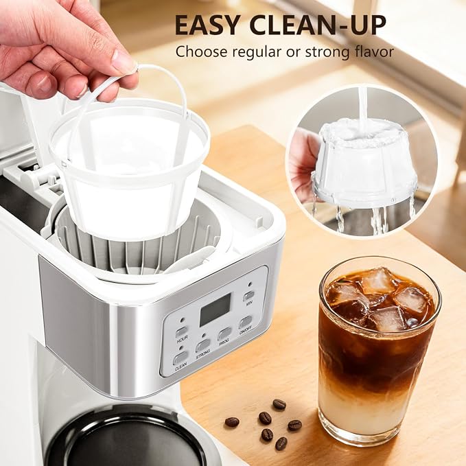 Taylor Swoden 12-Cup Programmable Coffee Maker, Regular & Strong Brew Drip - Image 8