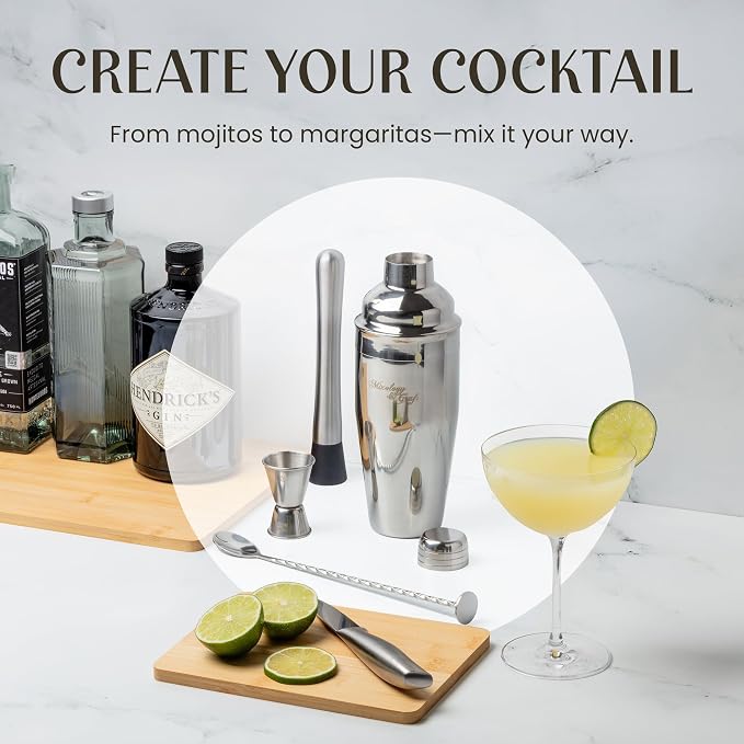 Modern Mixology 8-Piece Cocktail Shaker Set - Image 4