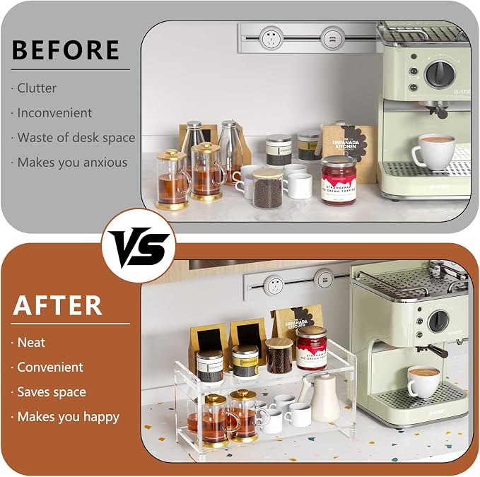YUNEASELF Coffee Station Organizer Countertup: Coffee Bar Accessories - Image 5