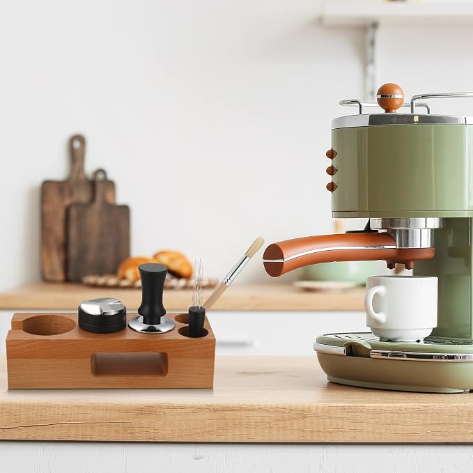 Roowest 5 Pack 54 mm Espresso Accessories Kit Wooden Tamper Station Coffee - Image 7