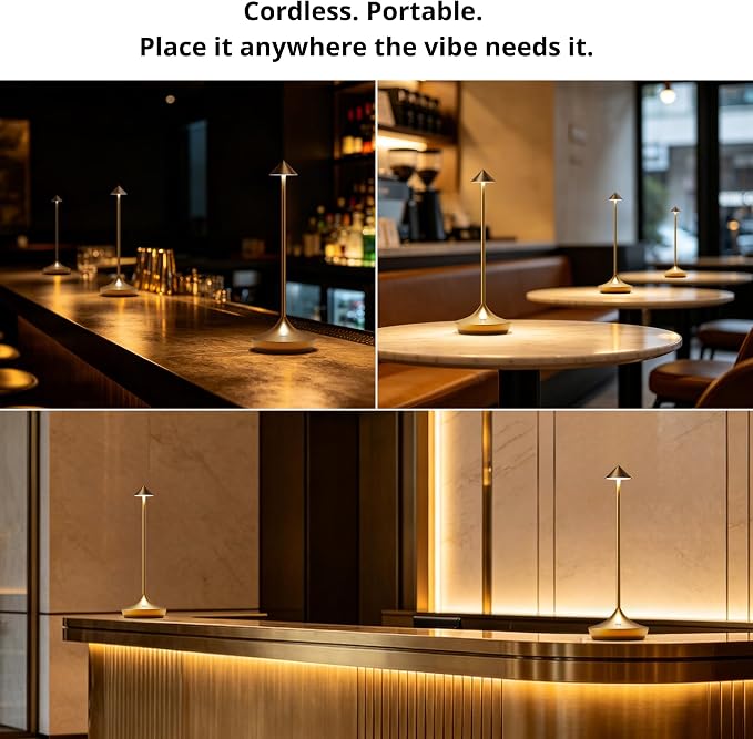 Cordless Rechargeable Table Lamp, 3 Color Temperatures 9 Lighting Modes - Image 5
