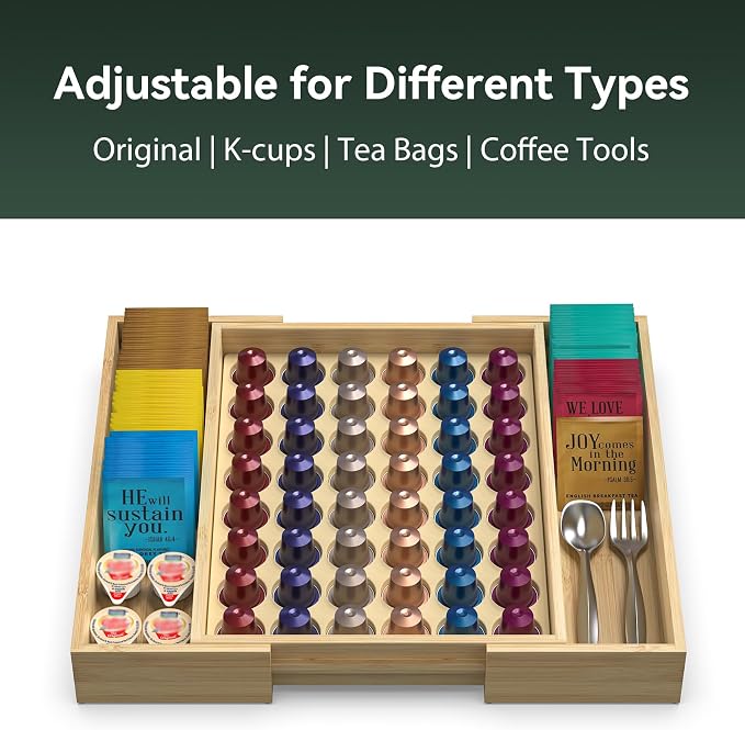 Bamboo Coffee Pod Holder Compatible - Image 5