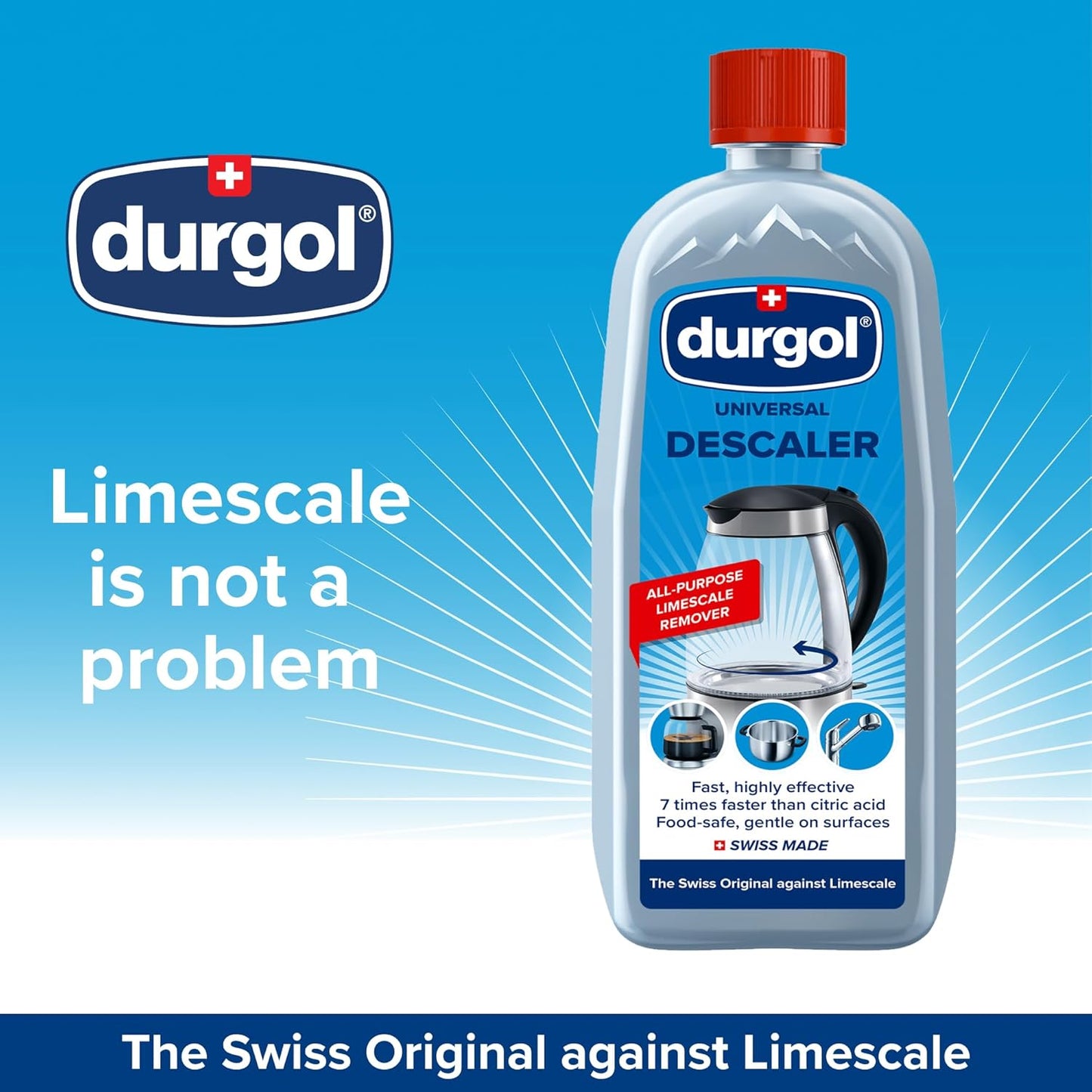 Durgol Universal, Multi-Purpose Descaler and Decalcifier for Household Items, 16.9 Fluid Ounces (Pack of 1) Blue