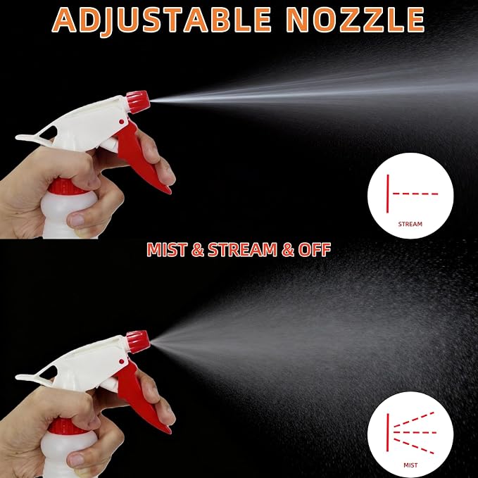 24 Pack 16oz Spray Bottles, Reusable Fine Mist Water Sprayer - Image 4