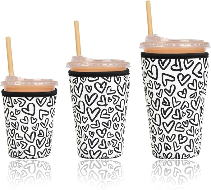 Reusable Insulated Sleeve for Iced Coffee Cup, Beverage Holder for Iced Coffee by Unknown