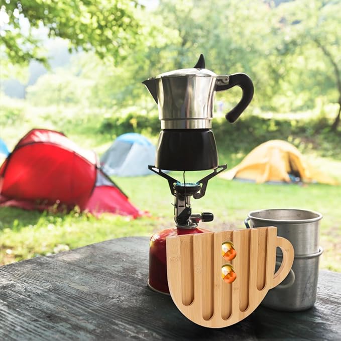 Toyvian Wooden Coffee Capsule Container Mug-shaped Pod Holder Stand Rustic - Image 8