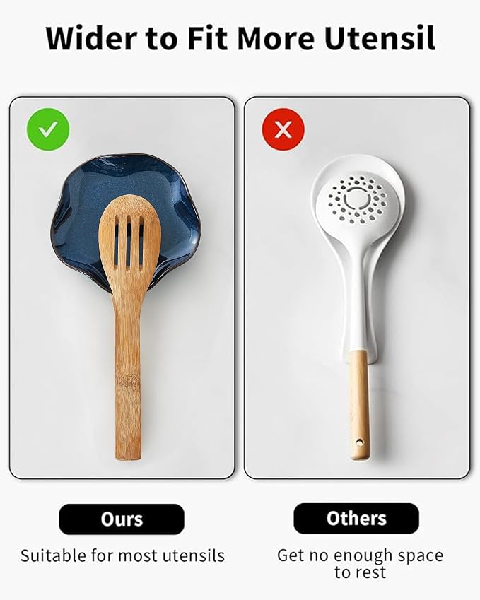 ABRUTY Spoon Rest for Stove Top, Ceramic Spoon Holder for Counter, Modern - Image 4