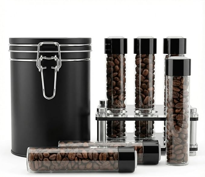 Single Dose Coffee Bean Storage, Airtight Tin Coffee Canister & Container by Unknown