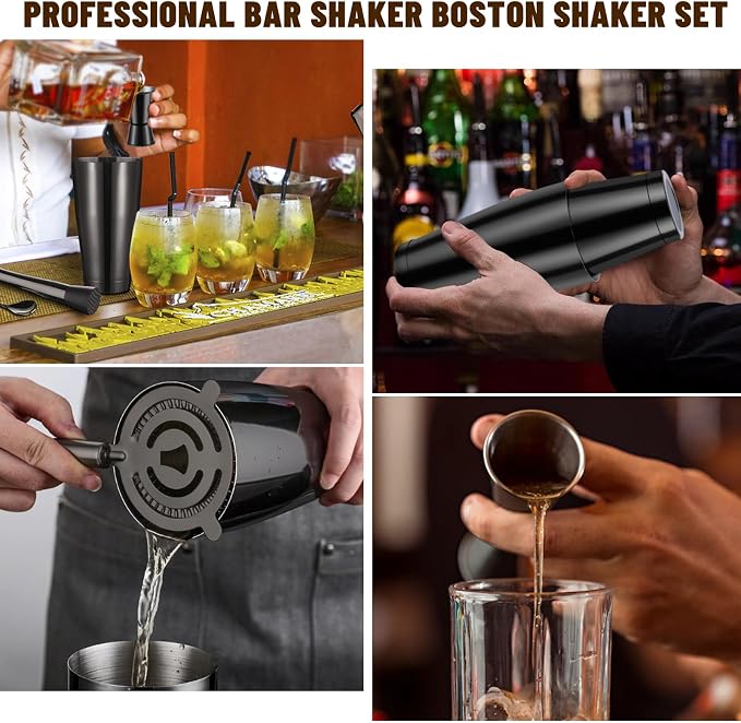 Mwellewm Boston Shaker Cocktail Set Bartender Kit - Image 6