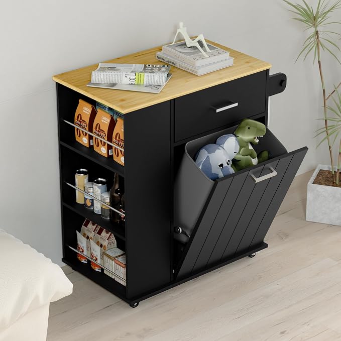 HQZX Rolling Kitchen Island - Image 7