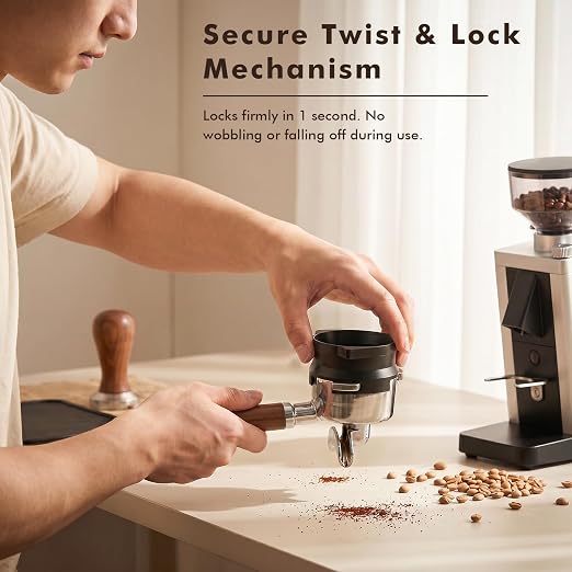 54mm Dosing Funnel for Breville, Espresso Portafilter Dosing Ring, Hands-Free - Image 3