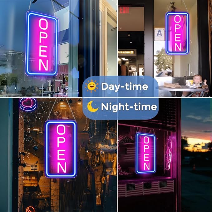 Open Signs for Business, Ultra Bright and Eye-catching Vertical Open Light Up - Image 5