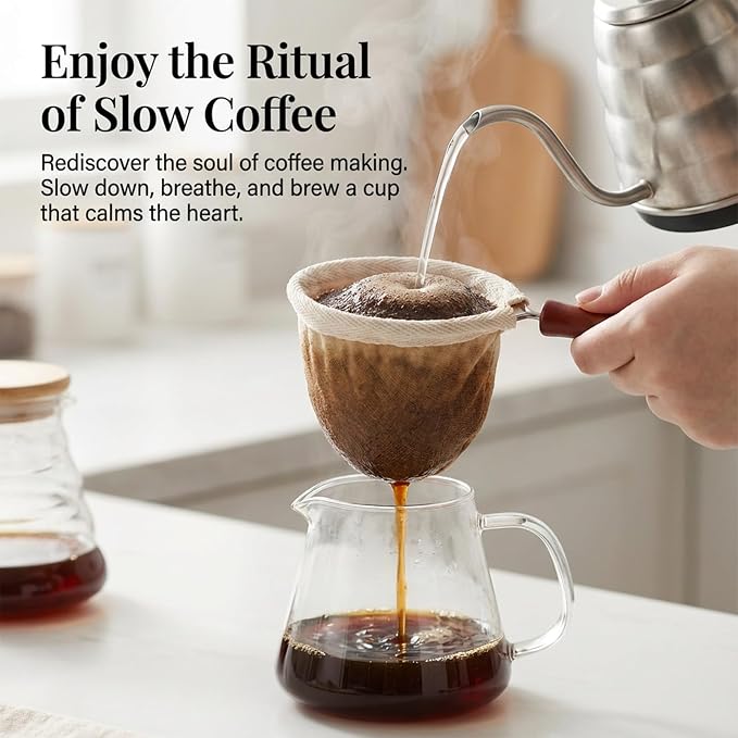 Cloth Coffee Filter Coffee Pour Over Filters Coffee-Filter Washable Flannel - Image 6