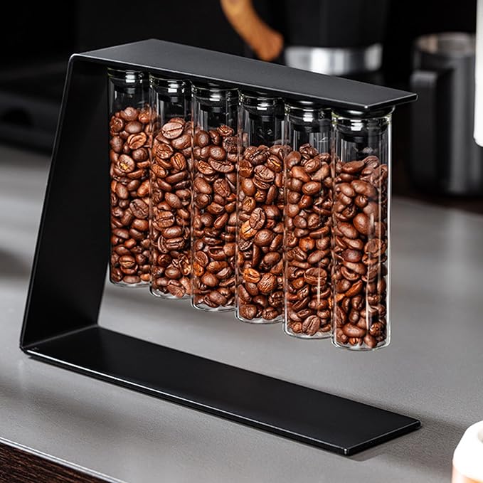TOPINCN Single Dose Coffee Bean Storage Tubes Coffee Bean Cellar Glass Storage - Image 7