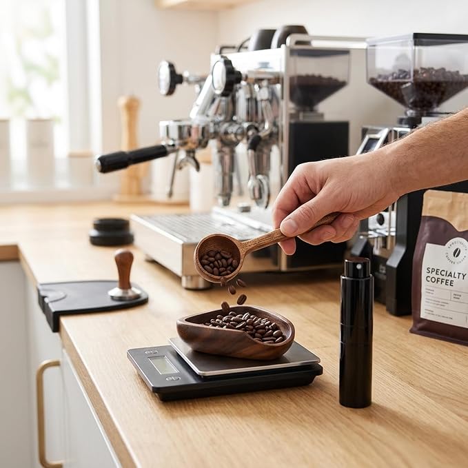 Coffee Dosing Cup, 3-Piece Coffee Bean Dosing Tool Set, Solid Wood Dosing Cup - Image 4