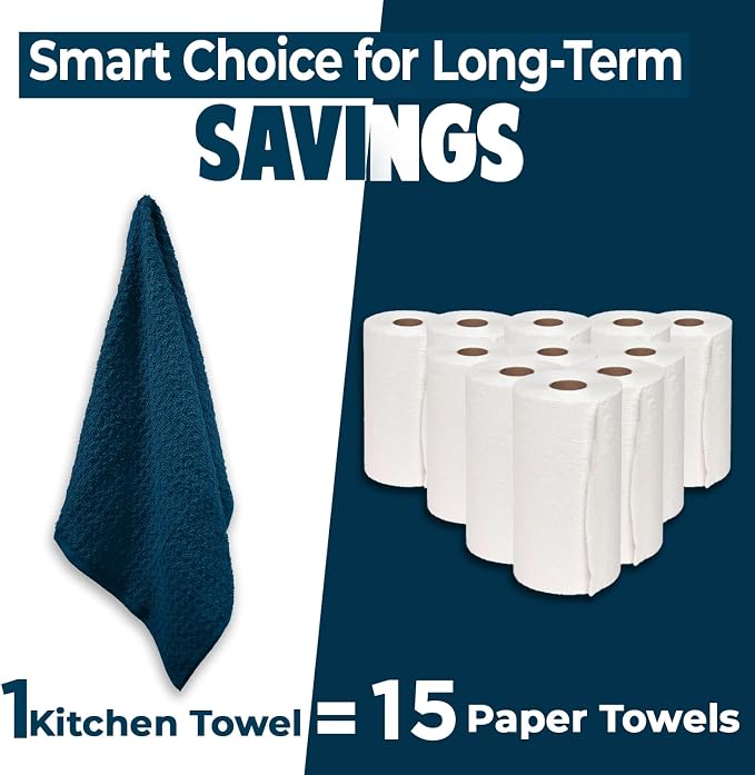 DAN RIVER Premium Blue Opal Kitchen Towels - Image 3