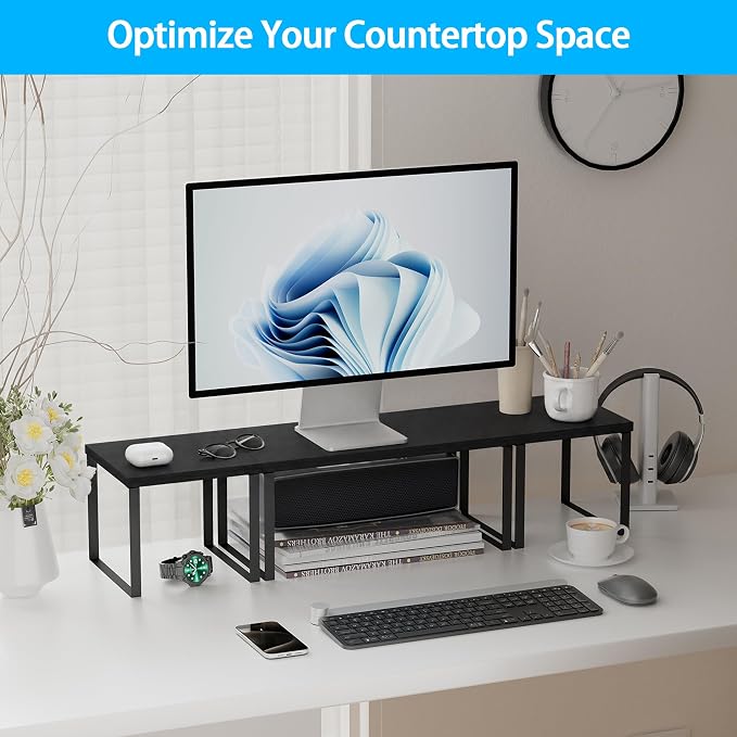 Golener Countertop Organizer Corner Shelf, 2 Tier Adjustable Stackable Corner - Image 6