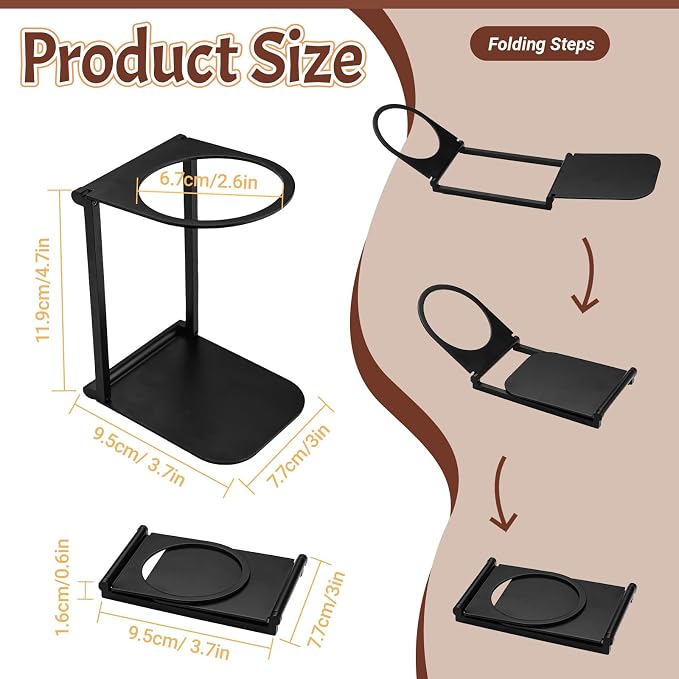 Portable Coffee Maker Stand, Foldable Aluminum Pour Over Coffee Dripper Holder - Image 2