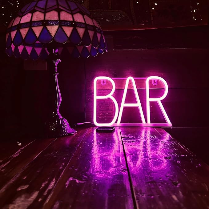 Neon Bar Signs For Home Bar, Led Party Wall Decor Usb Powered Man Cave Neon by UrsaMajor