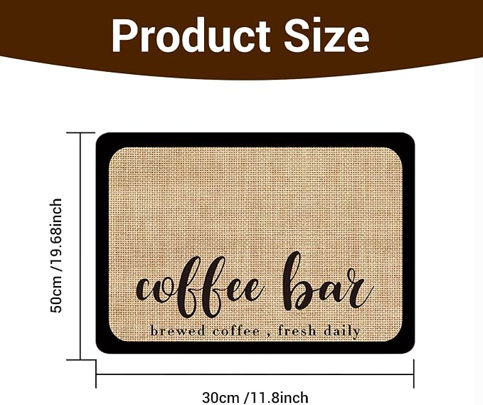 19" x 12" Absorbent Coffee Mat, Hide Stain Dish Drying Mat - Image 9