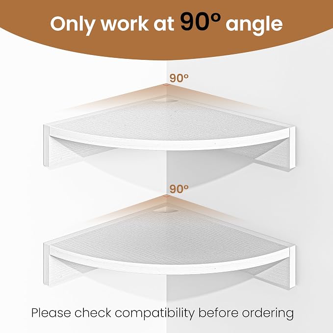 Fun Memories Corner Shelf Wall Mount, Wood Floating Corner Shelves, Corner Wall - Image 5