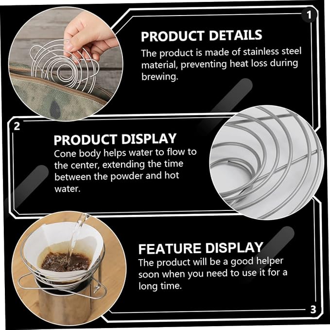 1pc Manual Filter Coffee Dripper Stand Cold Brew Coffee Filter Cup Rack - Image 5