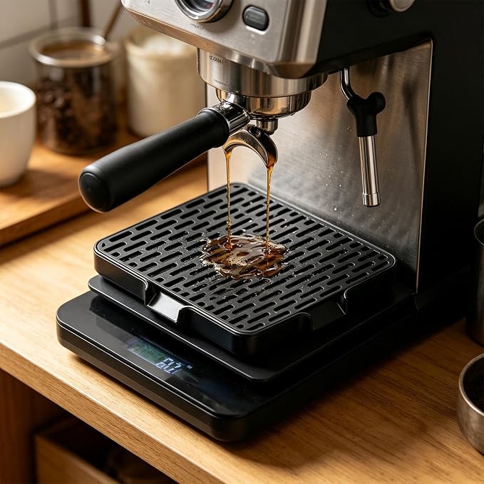 Coffee Scale Drip Tray, Double Layer Catcher, 12.5x11.5x1.3cm, Espresso Machine - Image 8