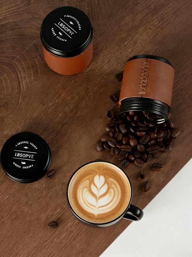 Mini Coffee Canisters Set, Perfect Coffee Lovers Gifts, Portable Aluminium - Image 3