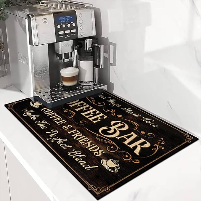 THUYPT Personalized Coffee Mat, Coffee Station Mat Quick Dry, Coffee Spill Mat - Image 6
