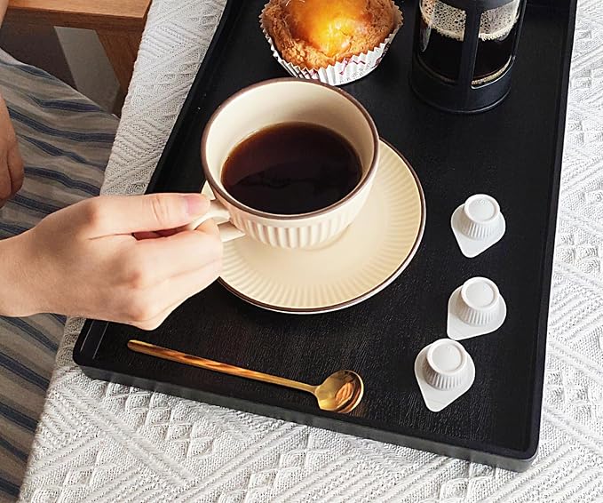 Large Black Serving Tray for Gathering Small Items | Serving Accessory - Image 2