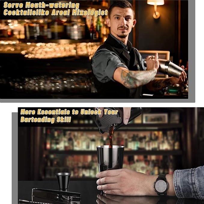 Mwellewm Boston Shaker Cocktail Set Bartender Kit - Image 7