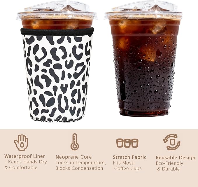 Reusable Insulated Sleeve for Iced Coffee Cup, Beverage Holder for Iced Coffee - Image 6