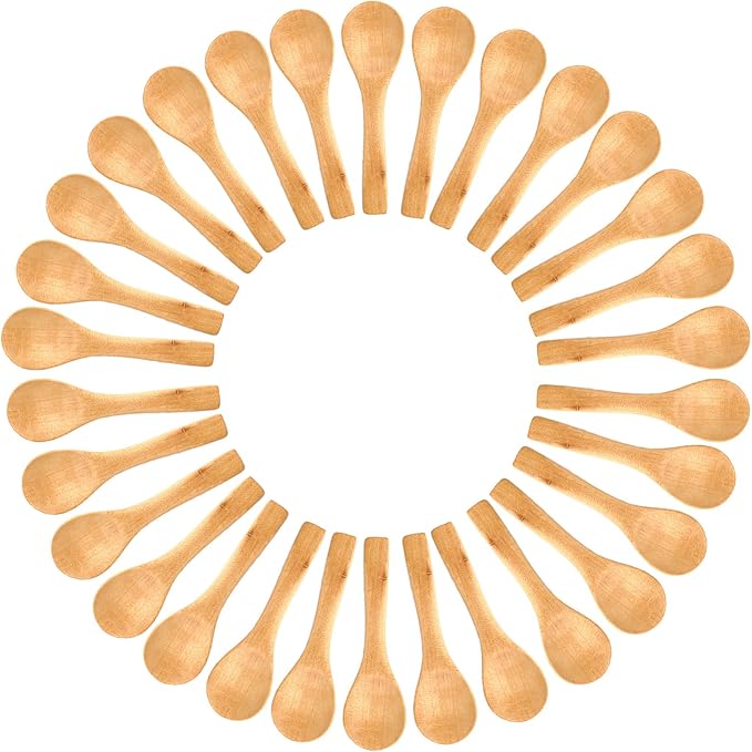 Small Wooden Spoons 50 PCS Mini Wooden Spoons by Gleihow